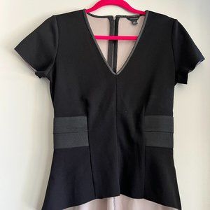 Ann Taylor Cap-Sleeve Peplum Top